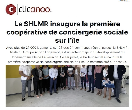 Clicanoo – La SHLMR inaugure la première coopérative de conciergerie sociale sur l’île